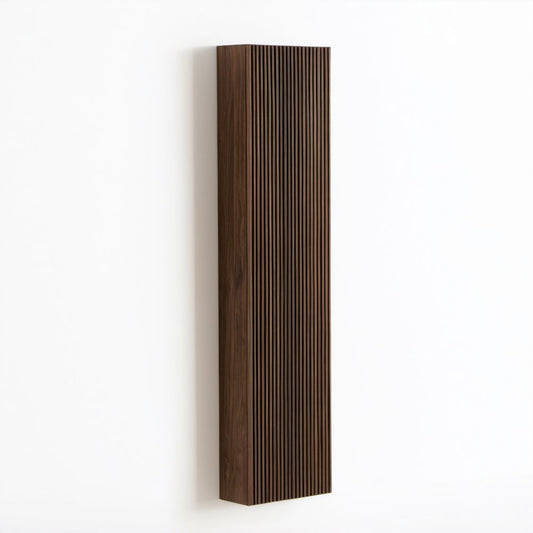 Wisząca szafka ścienna z płyty MDF, ciemny orzech, 30 × 30 × 150 cm